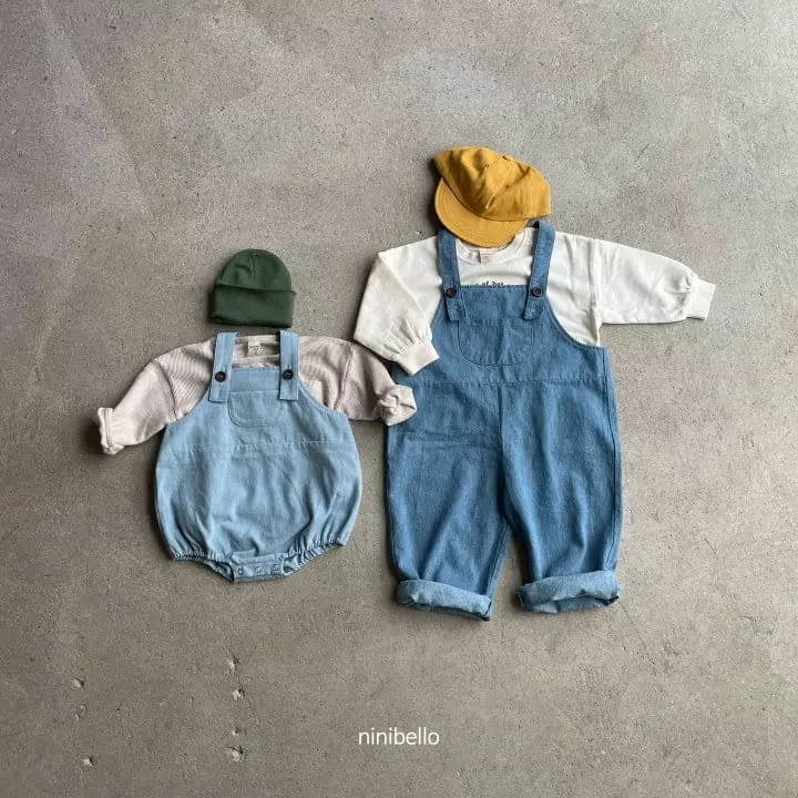 Ninibello - Korean Baby Fashion - #babyootd - Toy Denim Bodysuit - 10