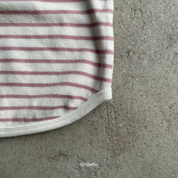 Ninibello - Korean Children Fashion - #kidzfashiontrend - Smile Stripes Piping Tee - 4