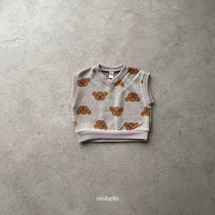Ninibello - Korean Children Fashion - #childofig - Bear Bear Knit Vest - 6
