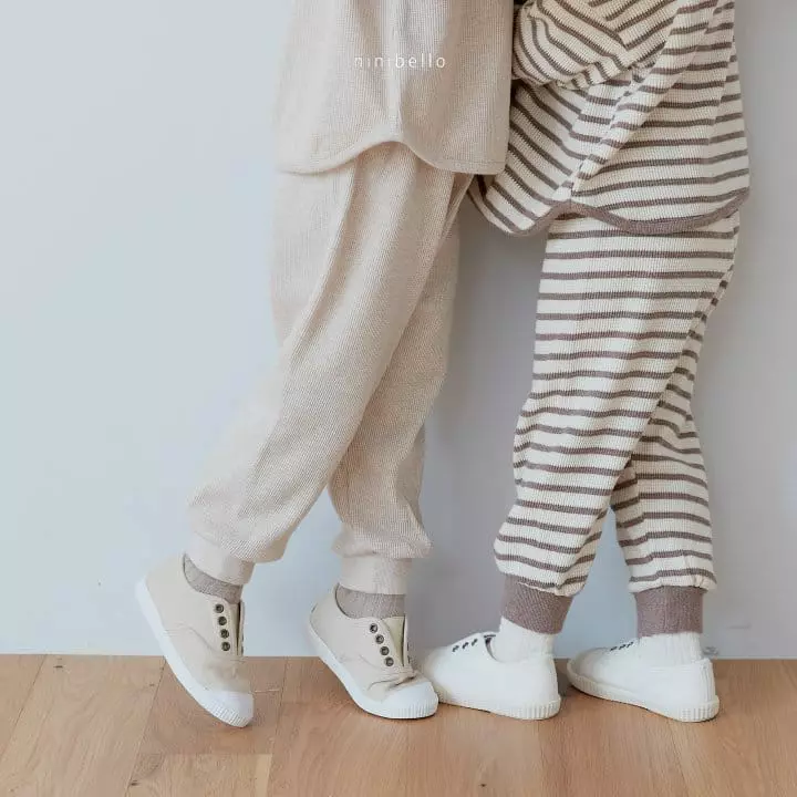 Ninibello - Korean Children Fashion - #childofig - Bread Waffle Top Bottom Set - 11