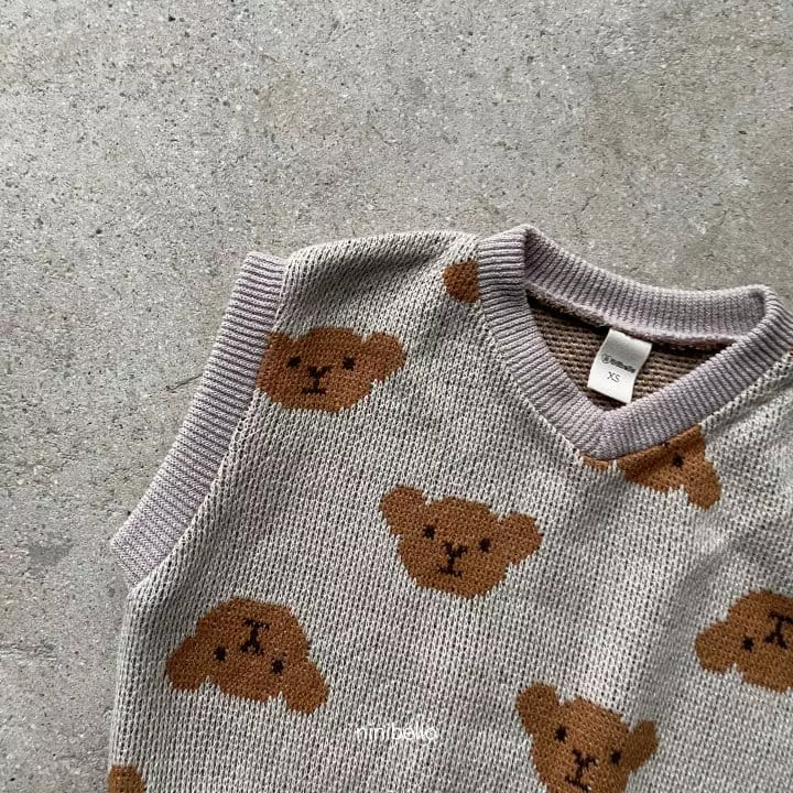Ninibello - Korean Children Fashion - #childrensboutique - Bear Bear Knit Vest - 7