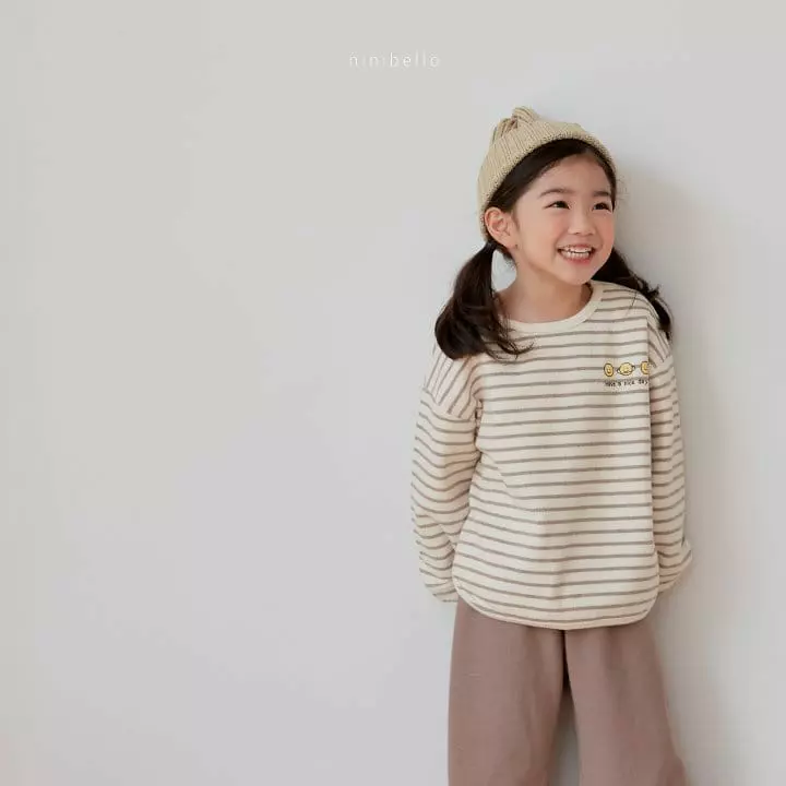 Ninibello - Korean Children Fashion - #minifashionista - Smile Stripes Piping Tee - 7
