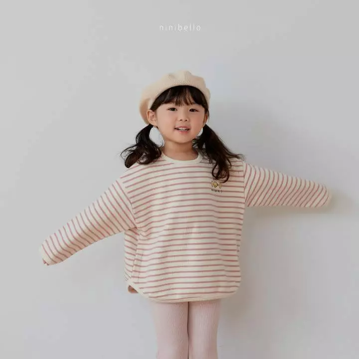 Ninibello - Korean Children Fashion - #stylishchildhood - Smile Stripes Piping Tee - 11