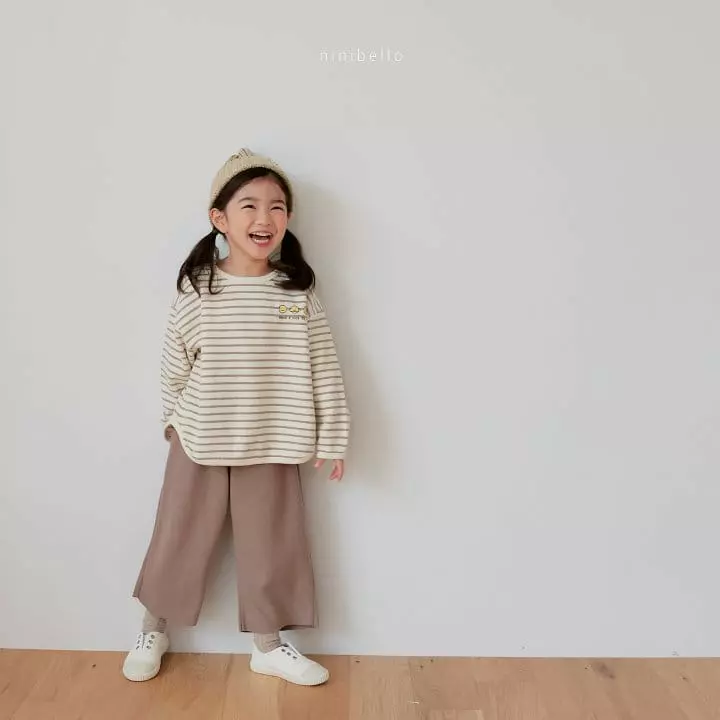 Ninibello - Korean Children Fashion - #todddlerfashion - Smile Stripes Piping Tee - 9