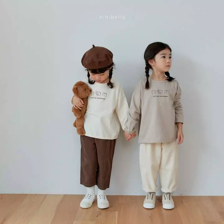 Ninibello - Korean Children Fashion - #todddlerfashion - Bubble Bear Piping Tee - 8