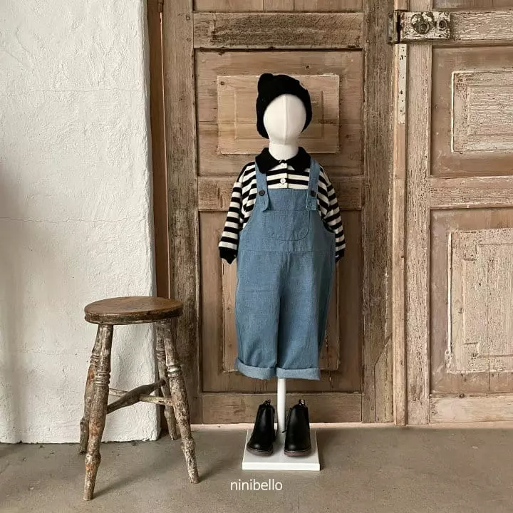 Ninibello - Korean Children Fashion - #todddlerfashion - Toy Denim Dungarees - 5