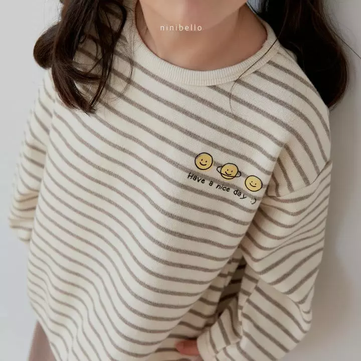 Ninibello - Korean Children Fashion - #toddlerclothing - Smile Stripes Piping Tee - 10
