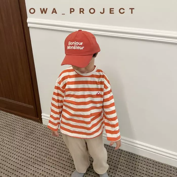 O Wa - Korean Children Fashion - #Kfashion4kids - Stripes Emboridery Tee - 5