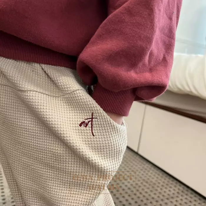 O Wa - Korean Children Fashion - #childofig - Art Waffle Pants - 8
