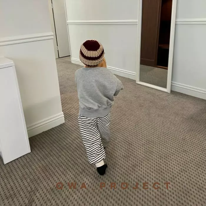 O Wa - Korean Children Fashion - #childrensboutique - Long Piping Stripes Pants Brown - 8