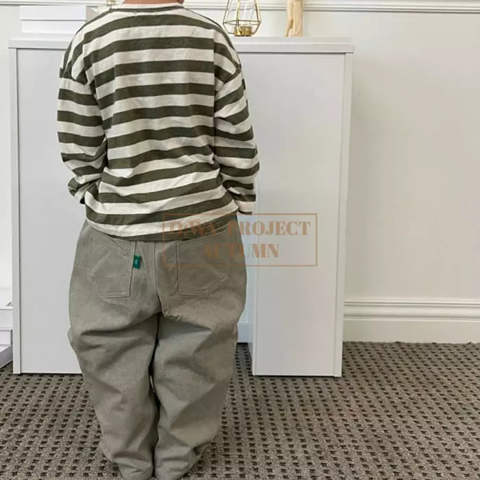 O Wa - Korean Children Fashion - #kidsstore - Stripes Emboridery Tee - 3