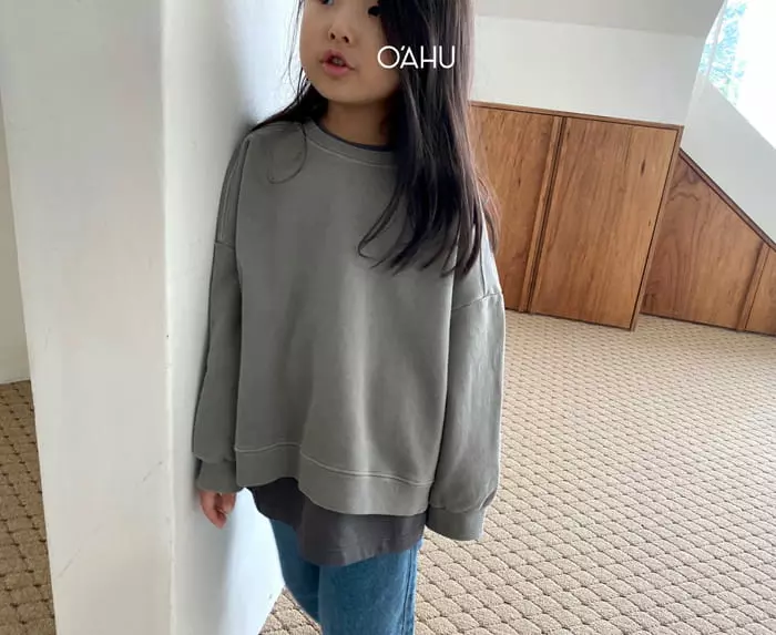 O'ahu - Korean Children Fashion - #discoveringself - Fog Dyeing Sweatshirt - 4
