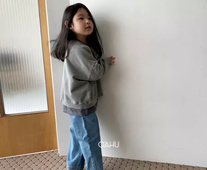 O'ahu - Korean Children Fashion - #kidsshorts - Fog Dyeing Sweatshirt - 5