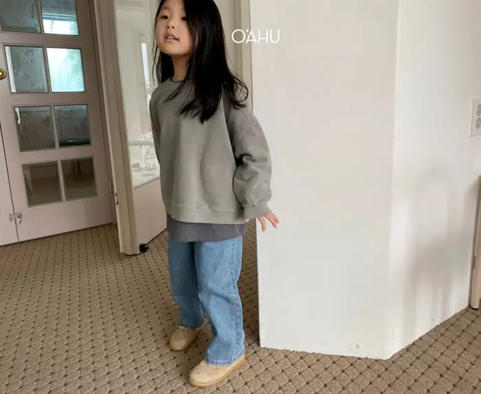 O'ahu - Korean Children Fashion - #kidsstore - Fog Dyeing Sweatshirt - 6