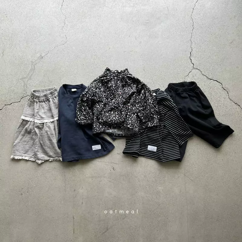 Oatmeal - Korean Children Fashion - #Kfashion4kids - Basic Autumn Round Tee - 7