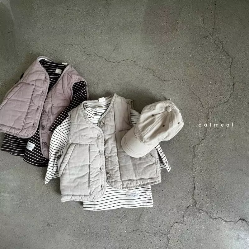 Oatmeal - Korean Children Fashion - #childofig - Basic Autumn Stripes Round Tee - 10