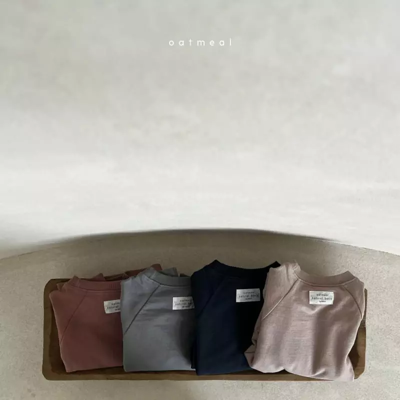Oatmeal - Korean Children Fashion - #designkidswear - Basic Autumn Raglan Sweatshirt - 10