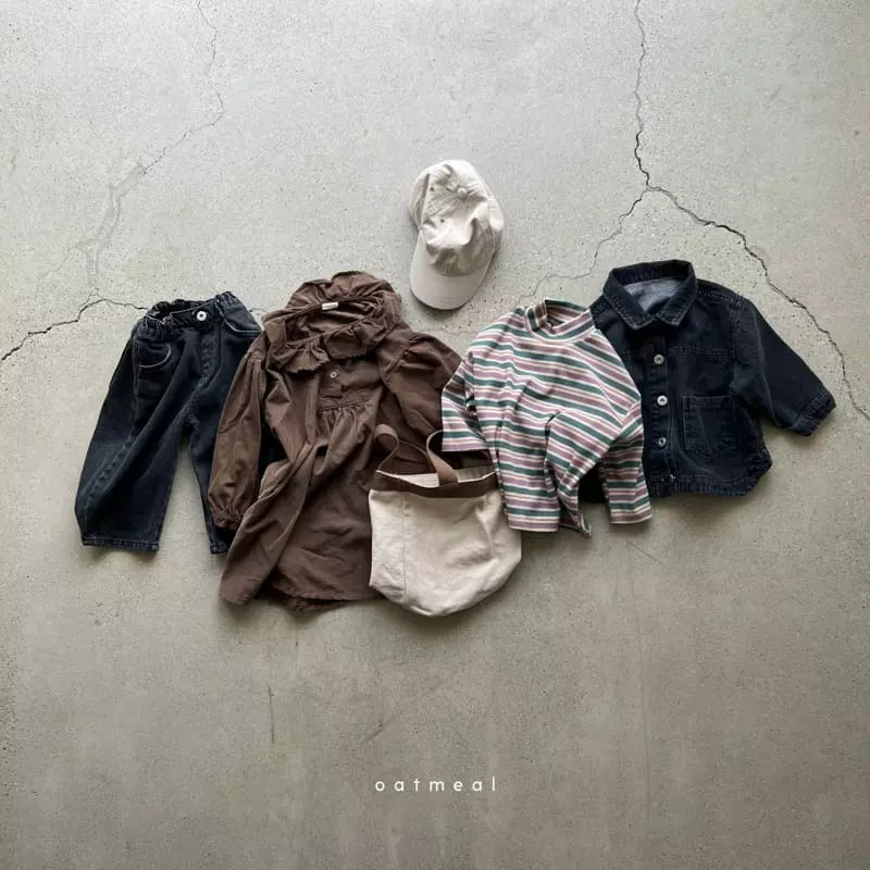 Oatmeal - Korean Children Fashion - #designkidswear - Terry Jeans - 5