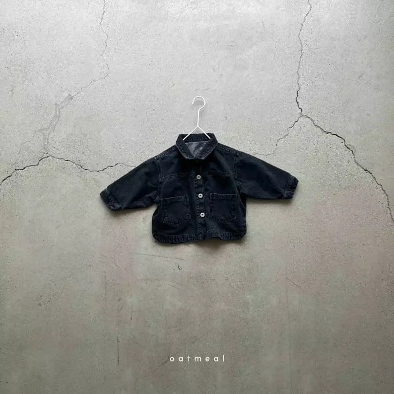 Oatmeal - Korean Children Fashion - #designkidswear - Rger Denim Jacket - 9