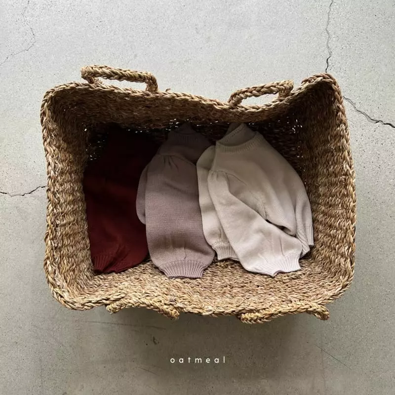 Oatmeal - Korean Children Fashion - #designkidswear - Abel Puff Knit Tee - 5