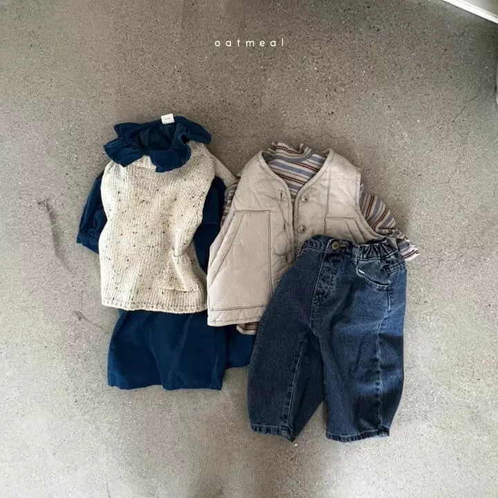 Oatmeal - Korean Children Fashion - #childrensboutique - At Ddang Neff Vest - 4