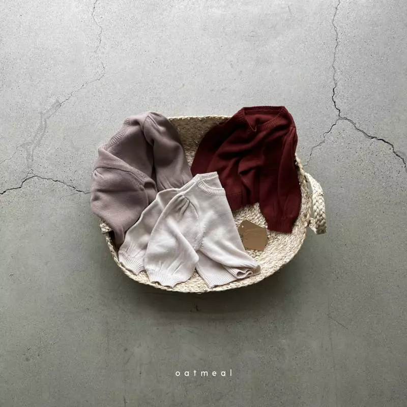 Oatmeal - Korean Children Fashion - #discoveringself - Abel Puff Knit Tee - 6