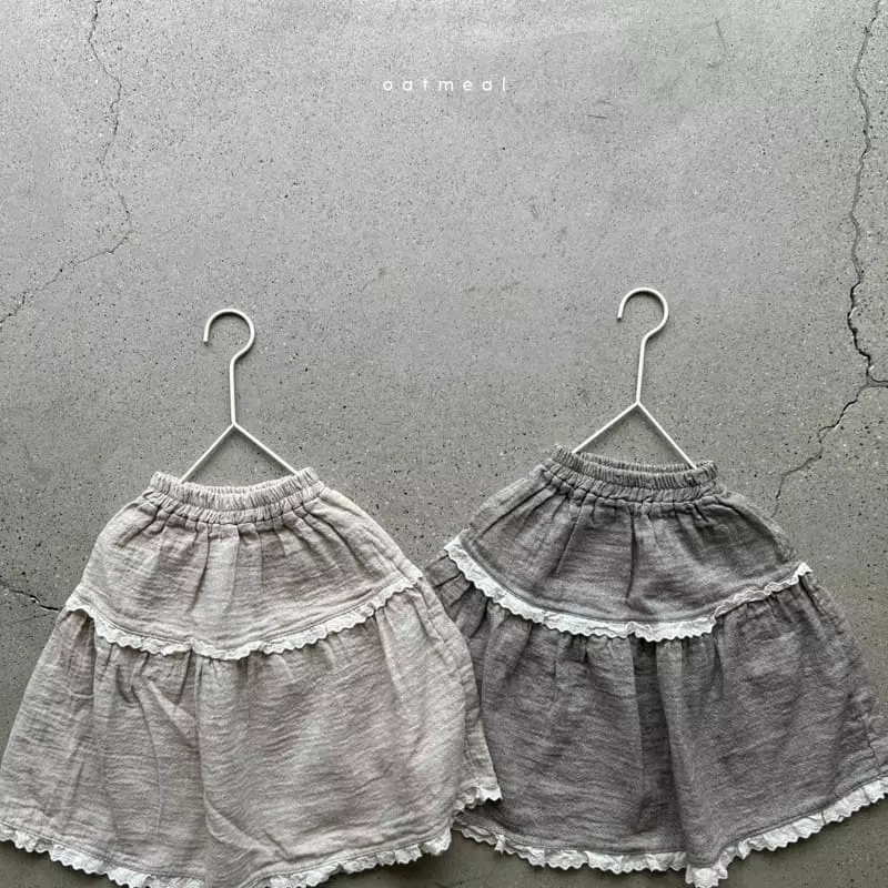 Oatmeal - Korean Children Fashion - #fashionkids - Somsom Skirt