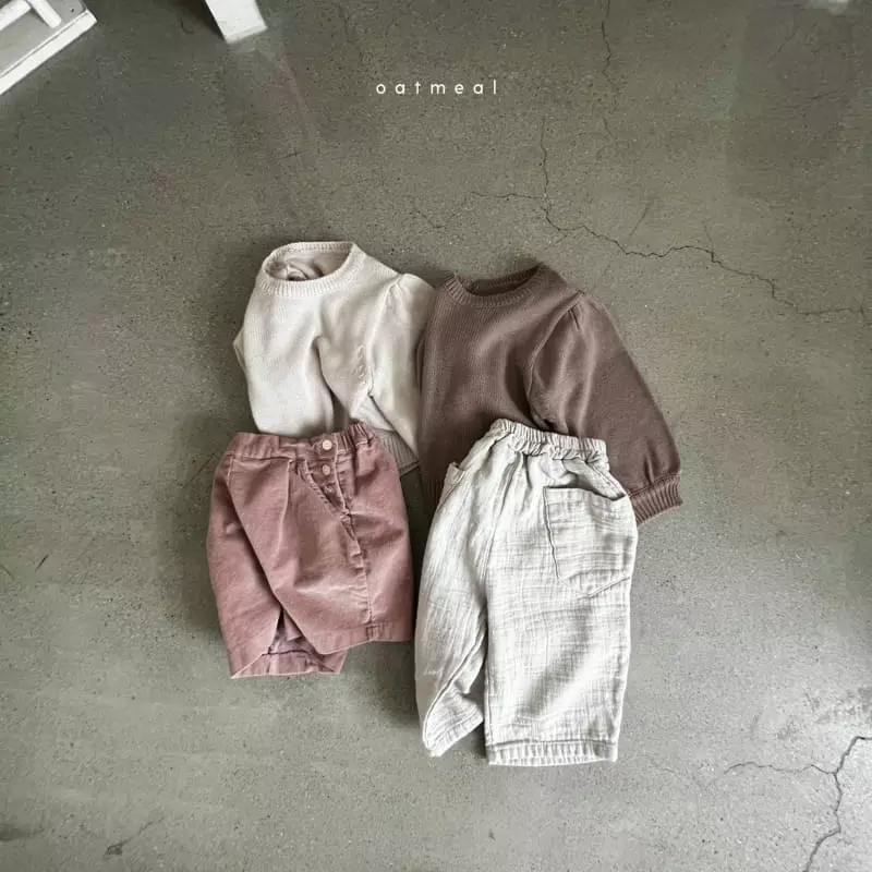 Oatmeal - Korean Children Fashion - #fashionkids - Abel Puff Knit Tee - 7