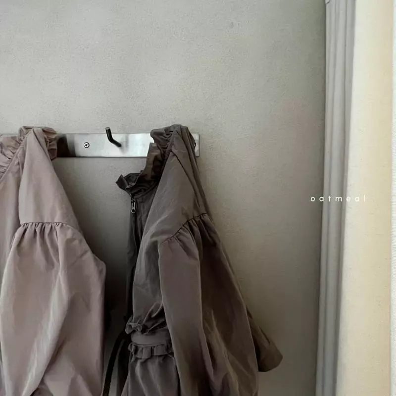 Oatmeal - Korean Children Fashion - #kidsshorts - Hadi Frill Jacket - 9