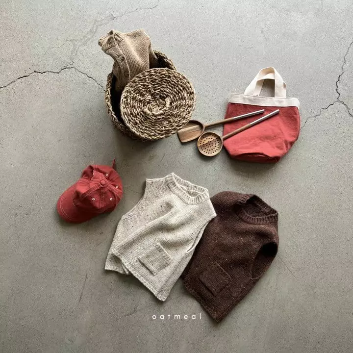 Oatmeal - Korean Children Fashion - #kidsshorts - At Ddang Neff Vest - 7