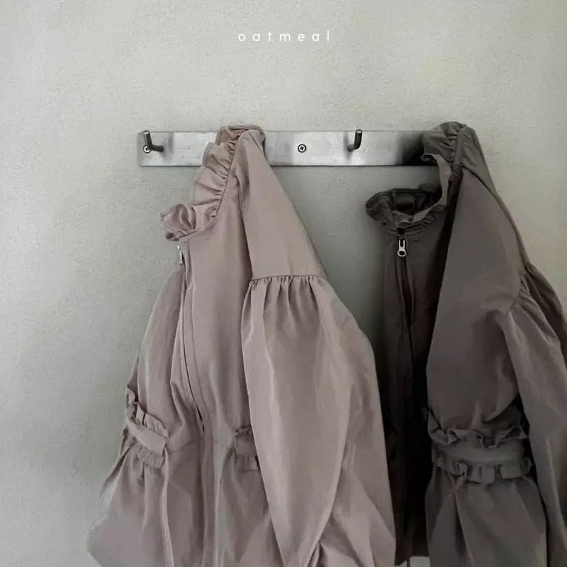 Oatmeal - Korean Children Fashion - #kidsstore - Hadi Frill Jacket - 10