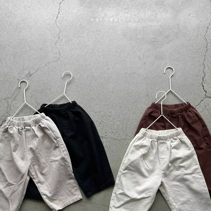 Oatmeal - Korean Children Fashion - #kidzfashiontrend - Basic Autumn Pants - 2