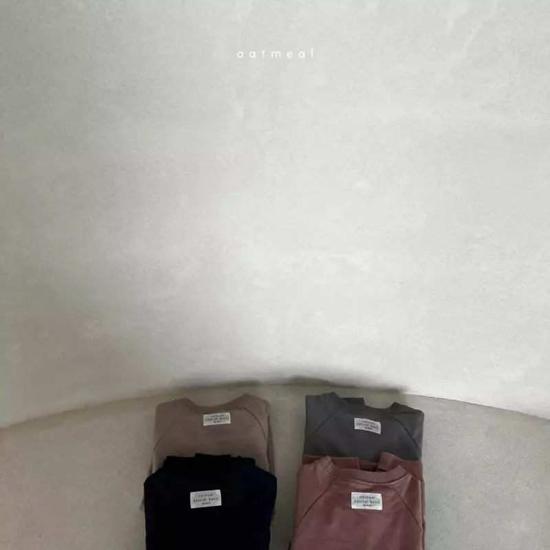 Oatmeal - Korean Children Fashion - #kidzfashiontrend - Basic Autumn Raglan Sweatshirt