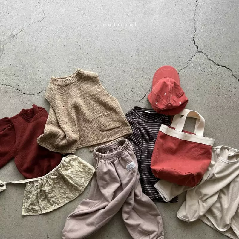 Oatmeal - Korean Children Fashion - #littlefashionista - Basic Autumn Stripes Round Tee - 6