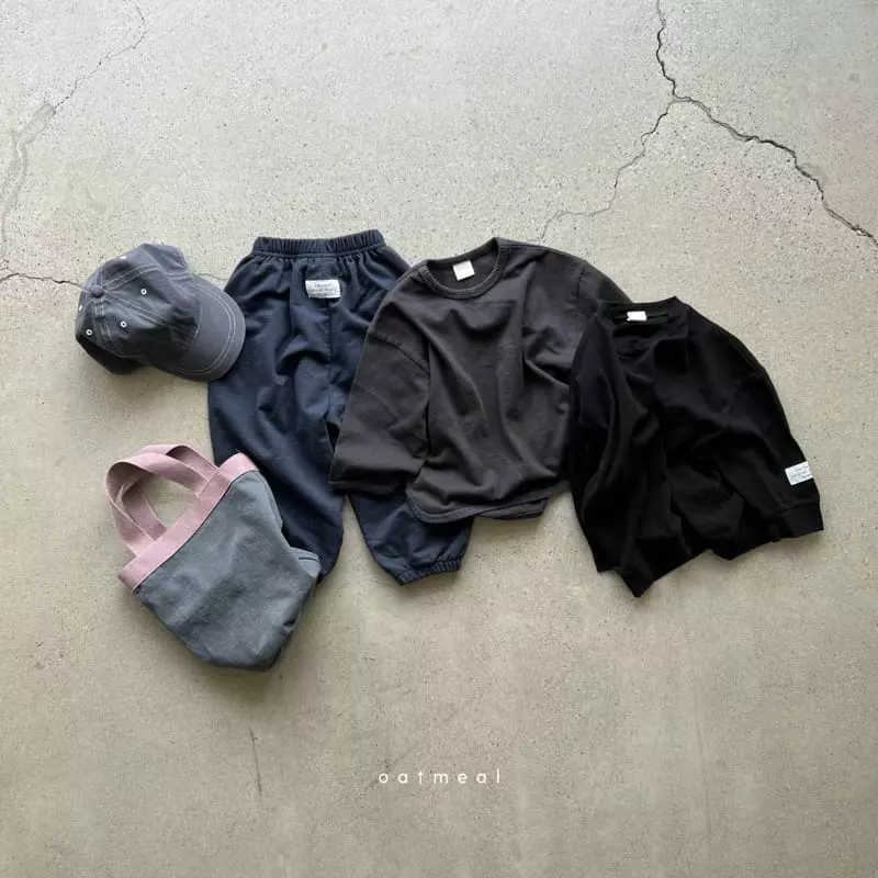 Oatmeal - Korean Children Fashion - #minifashionista - Basic Autumn Sweatshirt - 7
