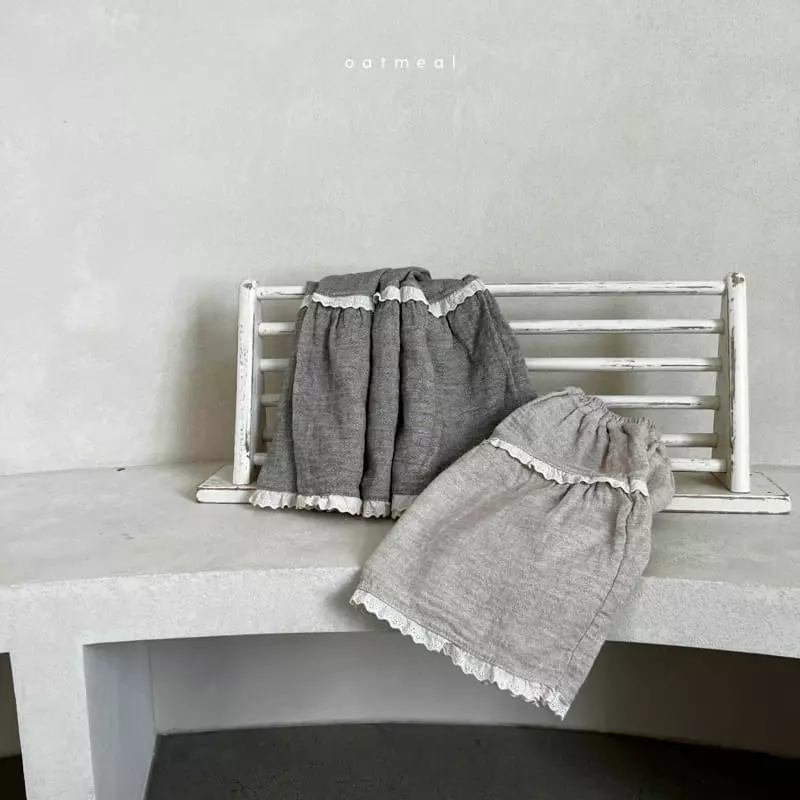 Oatmeal - Korean Children Fashion - #stylishchildhood - Somsom Skirt - 12