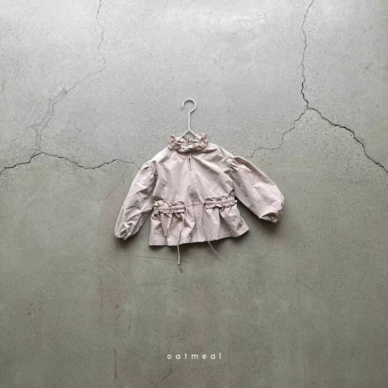 Oatmeal - Korean Children Fashion - #toddlerclothing - Hadi Frill Jacket - 2
