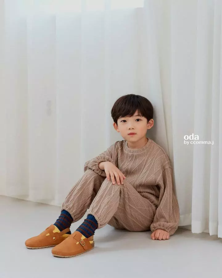 Oda - Korean Children Fashion - #Kfashion4kids - Dia Knit Top Bottom Set - 6