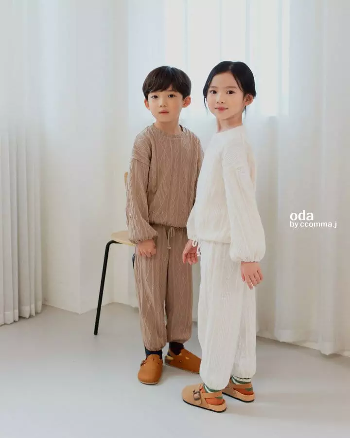 Oda - Korean Children Fashion - #childofig - Dia Knit Top Bottom Set - 11