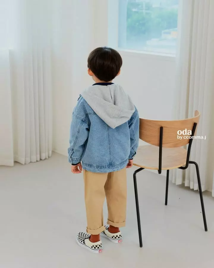 Oda - Korean Children Fashion - #childrensboutique - Hoody Denim JAcket - 12