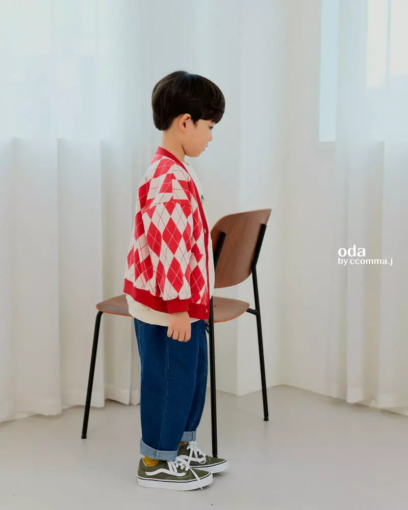 Oda - Korean Children Fashion - #fashionkids - Argyle Check Cardigan - 7