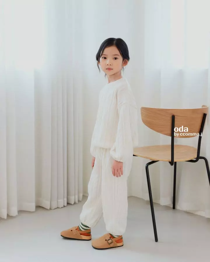Oda - Korean Children Fashion - #fashionkids - Dia Knit Top Bottom Set - 2