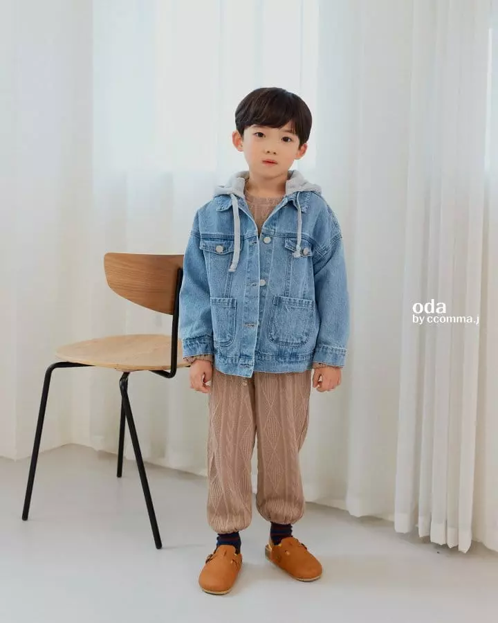 Oda - Korean Children Fashion - #fashionkids - Hoody Denim JAcket