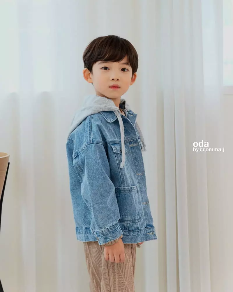 Oda - Korean Children Fashion - #kidsstore - Hoody Denim Jacket - 11