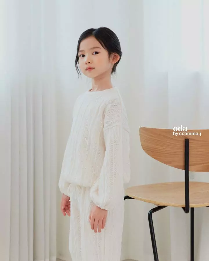 Oda - Korean Children Fashion - #kidsshorts - Dia Knit Top Bottom Set - 4