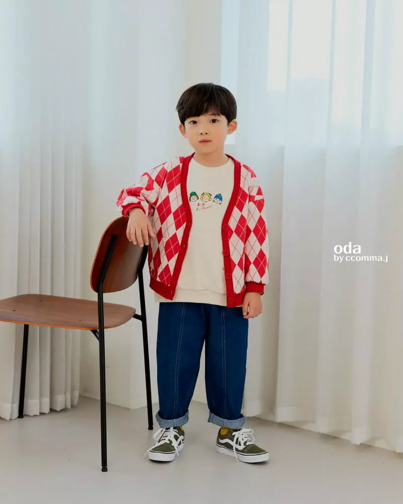 Oda - Korean Children Fashion - #littlefashionista - Argyle Check Cardigan - 12