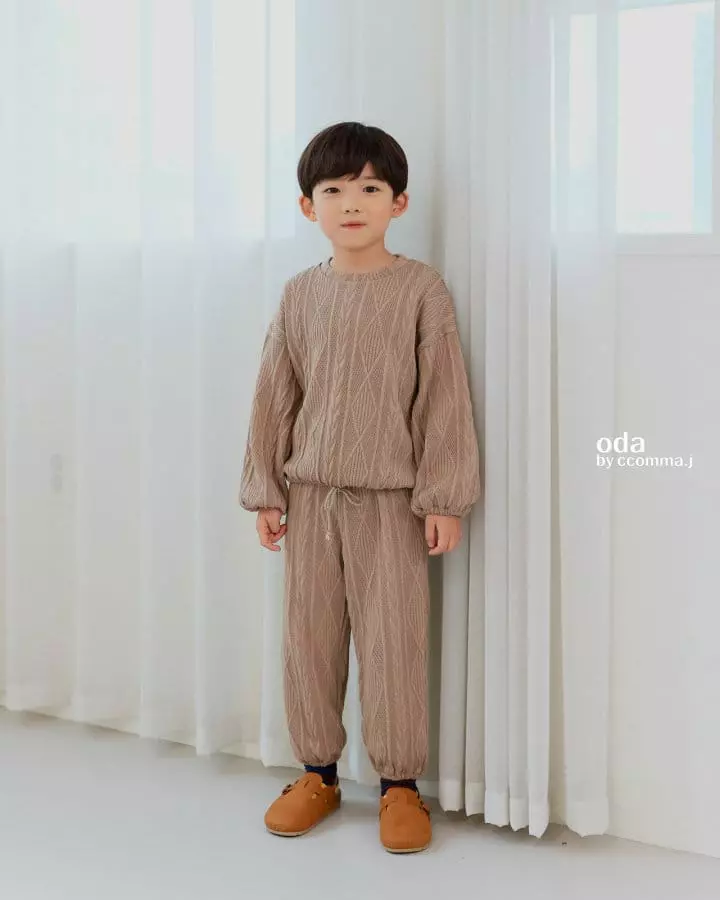 Oda - Korean Children Fashion - #magicofchildhood - Dia Knit Top Bottom Set - 8