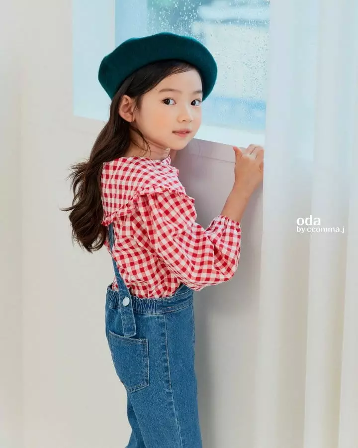 Oda - Korean Children Fashion - #minifashionista - Frill Dungarees Pants - 8