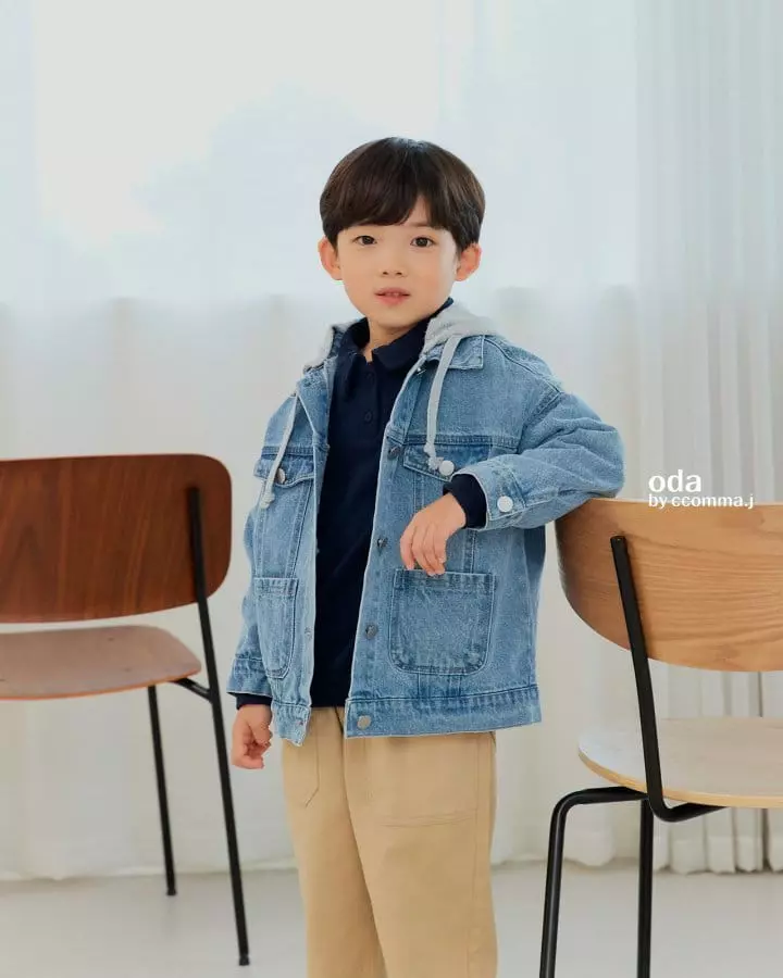 Oda - Korean Children Fashion - #minifashionista - Hoody Denim JAcket - 8