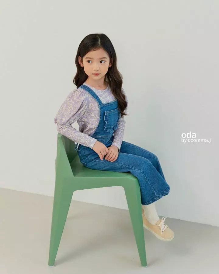 Oda - Korean Children Fashion - #prettylittlegirls - Frill Dungarees Pants - 9